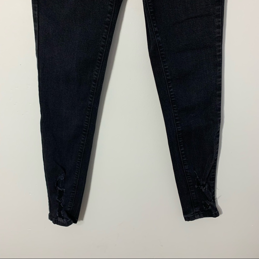 Kancan Ankle Skinny Black Distressed Jeans Size 25 - Picture 5 of 10